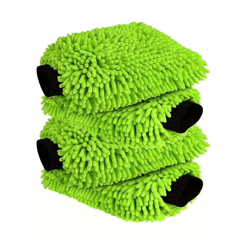 Gants de lavage de voiture en microfibre Chenille, nettoyage des rayures, soins non pelucheux, mitaines souples, dépoussiérage de véhicule automobile, Accessoires de moteur