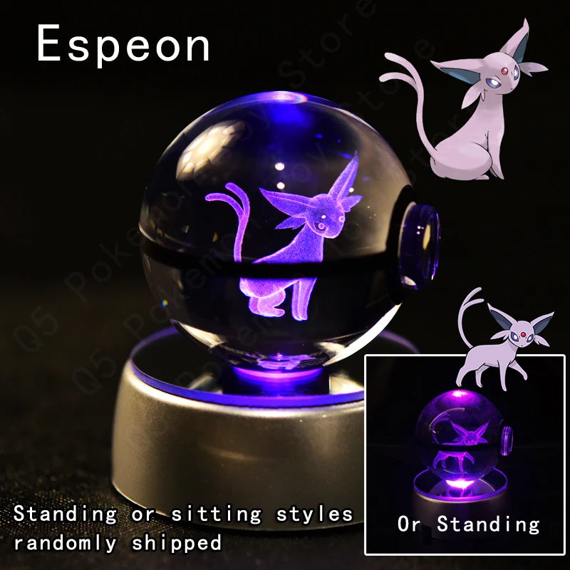 Boule de cristal 3D veilleuse — lampe en verre, statue, cadeau d'anniversaire pour enfants