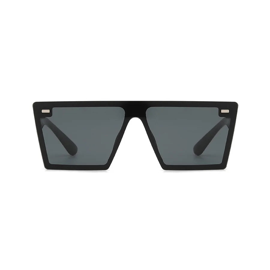 Gafas de sol de montura cuadrada extragrande para mujer, 2 piezas, estilo casual, retro Y2K, decoración de playa y calle