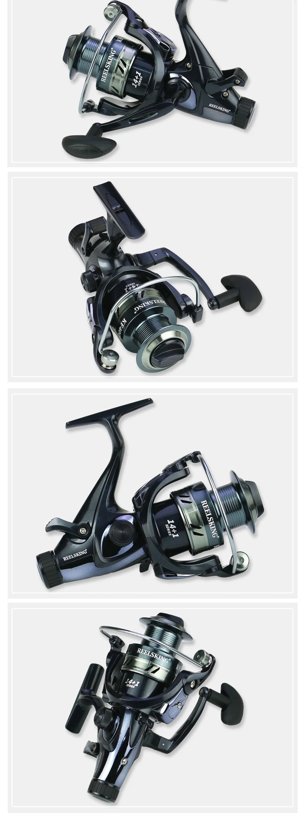 Max 8-25KG glisser 14 + 1 BB carpe avant arrière Double frein moulinet de pêche bobine en métal outils de pêche moulinet de pêche eau salée