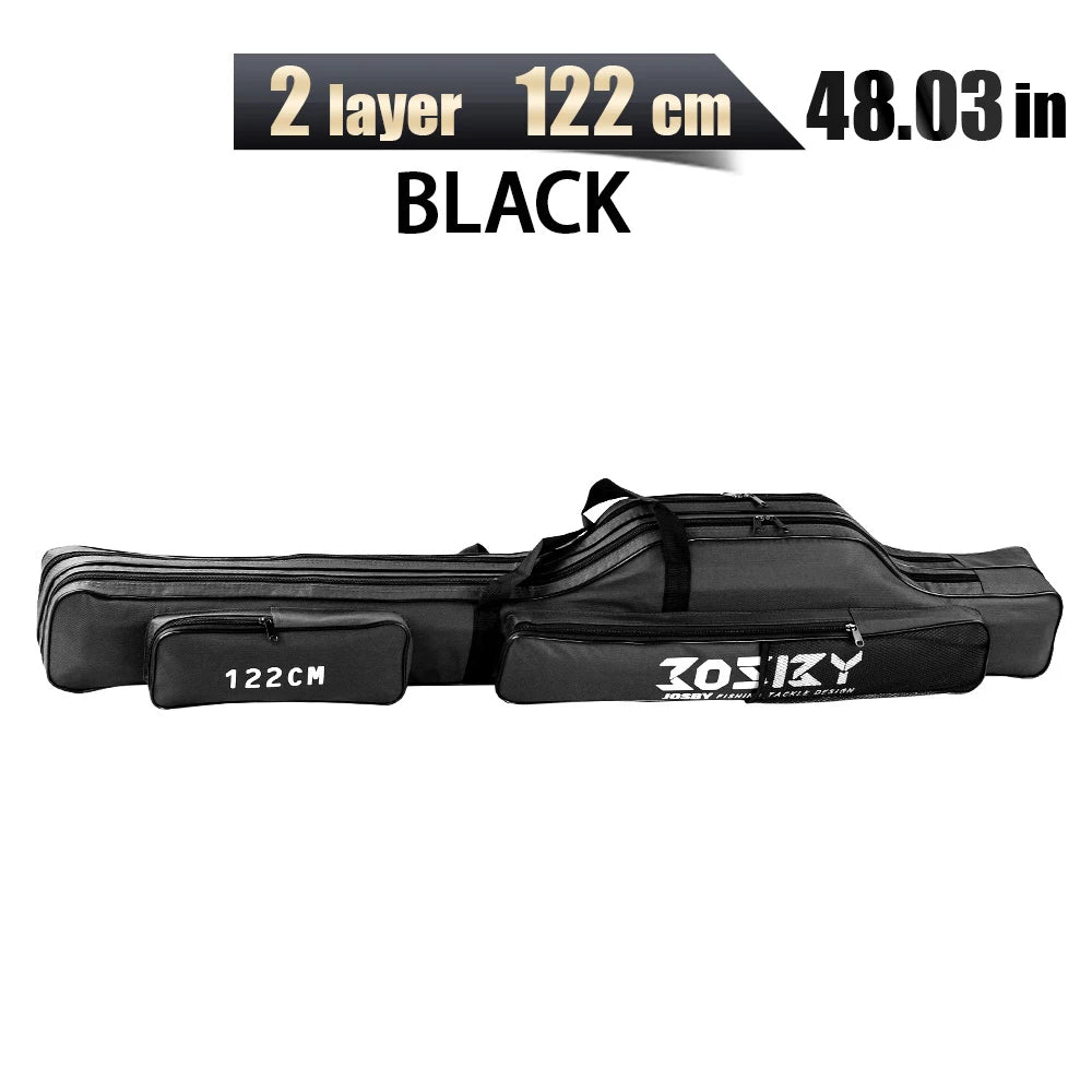 Porte-canne à pêche pliable et Portable, sac de rangement pour outils de moulinet, étui 122cm / 152cm / 182cm