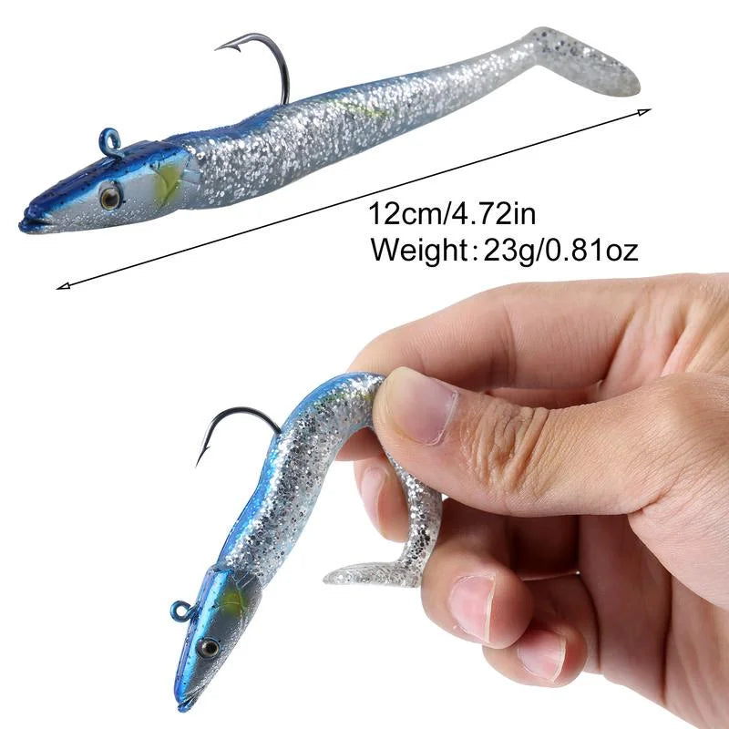 5 pièces leurre de pêche souple 10g/11 cm Wobblers appât artificiel avec cuillère gabarit matériel de pêche