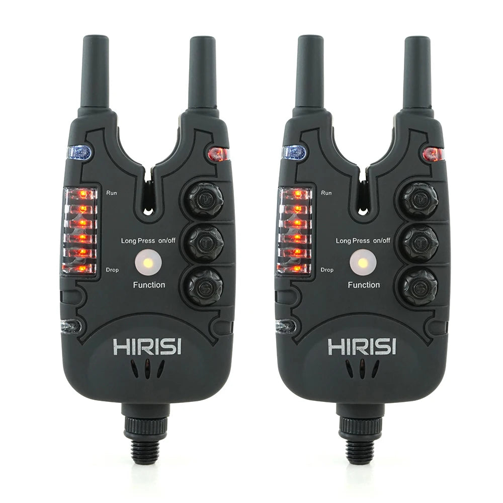 Alarme de pêche à la carpe Hirisi avec volume, tonalité, sensibilité et indicateur LED réglables - Accessoire de pêche essentiel B150