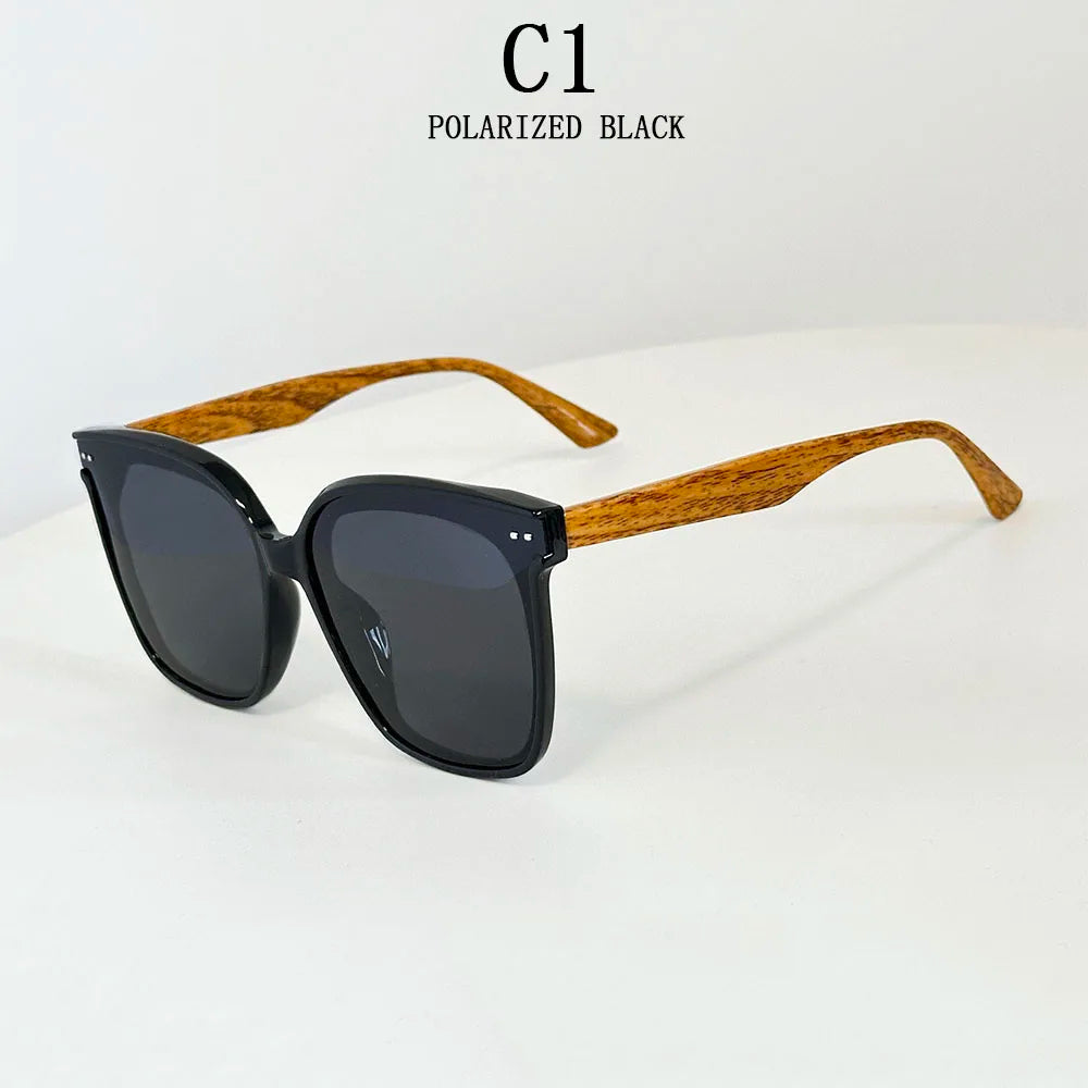 Lunettes de soleil polarisées œil de chat pour femmes — rétro, surdimensionné, carré, mode