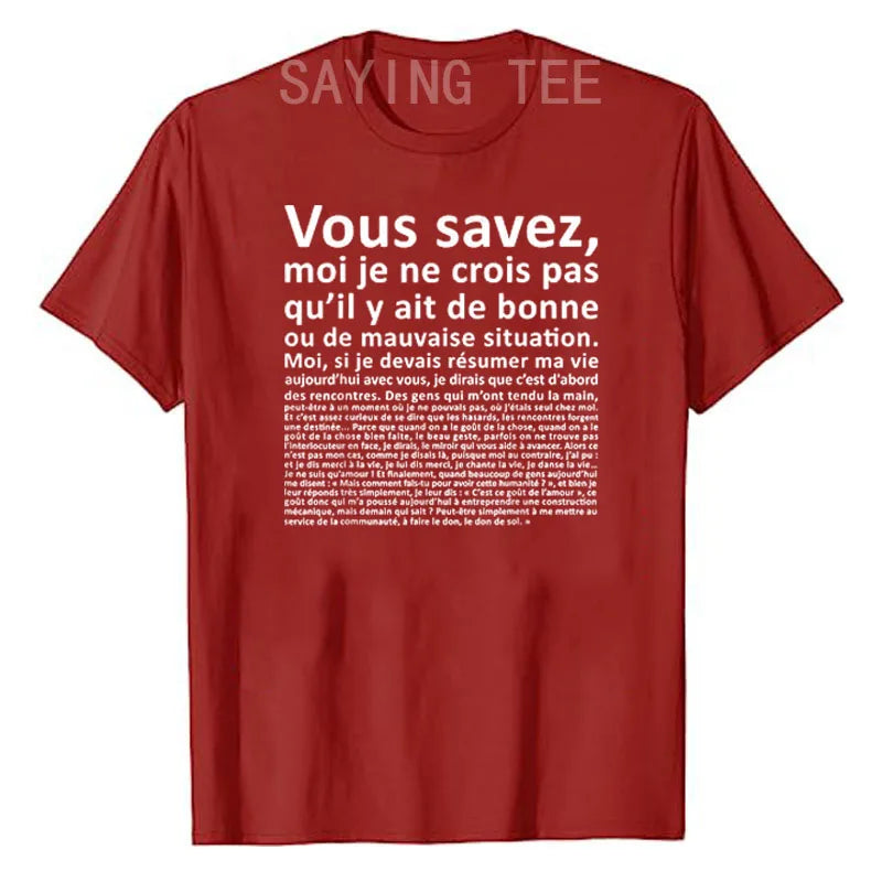 SABES Camiseta Clásica con Letras Impresas, Monólogos de Otis, Humorística, Gráfica, Regalos