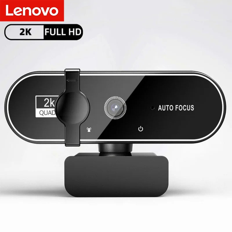 Lenovo 4K HD Mini Cámara Web con Micrófono 2K Full HD Cámara Web Enfoque Automático USB Cámara Web para PC Portátil Enfoque Automático Cámara de Video Grabación