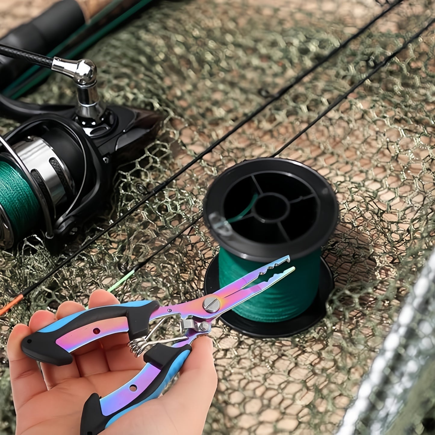 Pince de pêche multifonctionnelle, coupe-ligne en acier inoxydable, ouvre-anneau fendu Portable, outil de pêche 1 pièce
