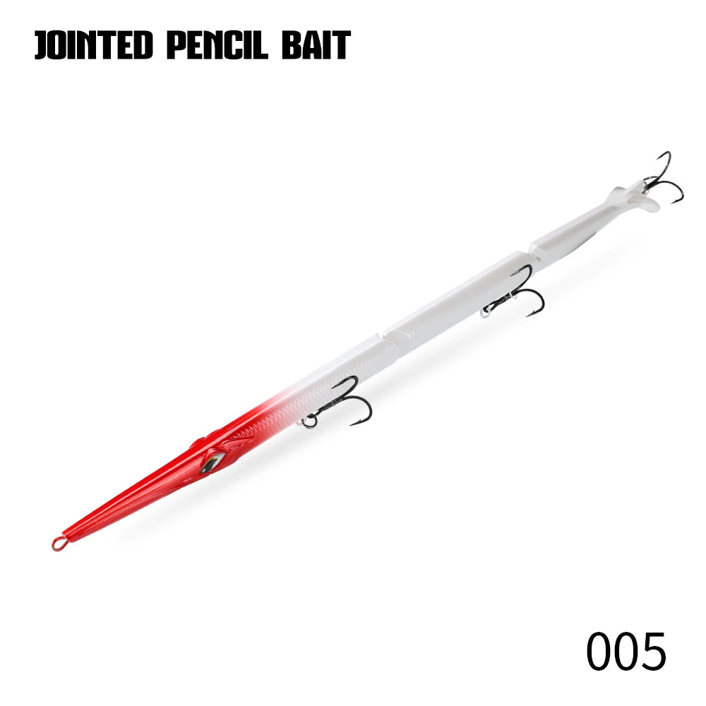 Leurre de pêche articulé Hunthouse, 3 sections, 180 mm/22 g, 255 mm/30,6 g, leurre nageur coulant pour la pêche au bleu-feuille et au bar.