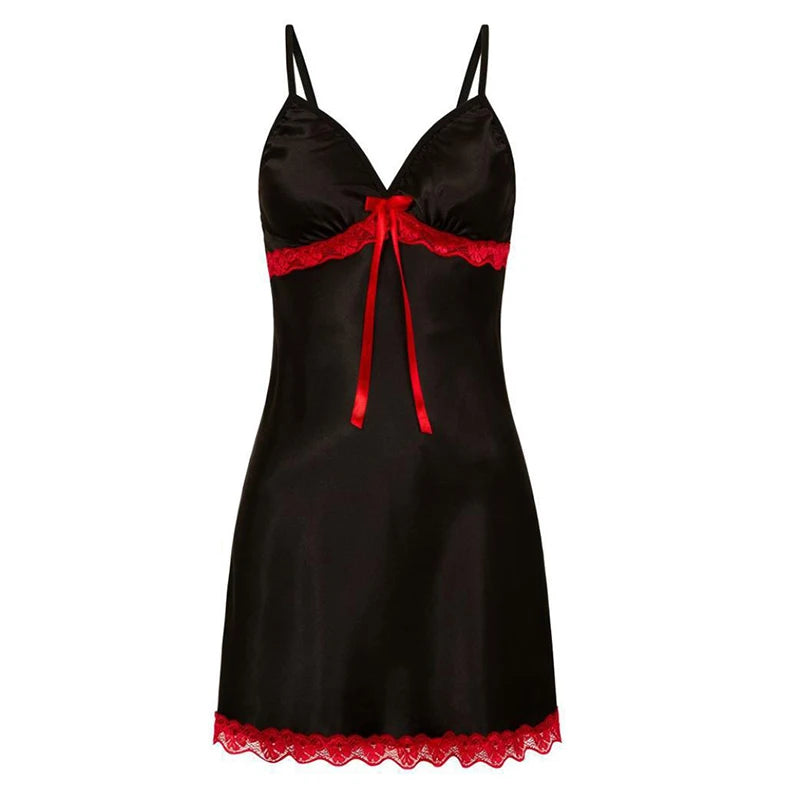Robe de Nuit Soie Satin Femme Sans Manches — Sexy Confortable Grande Taille