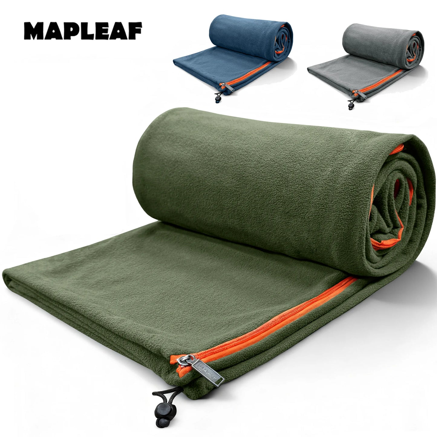 MAPLEAF Doublure de sac de couchage en polaire légère pour l'hiver, drap de sac de couchage, drap de voyage et de camping, doublure de couverture de camping