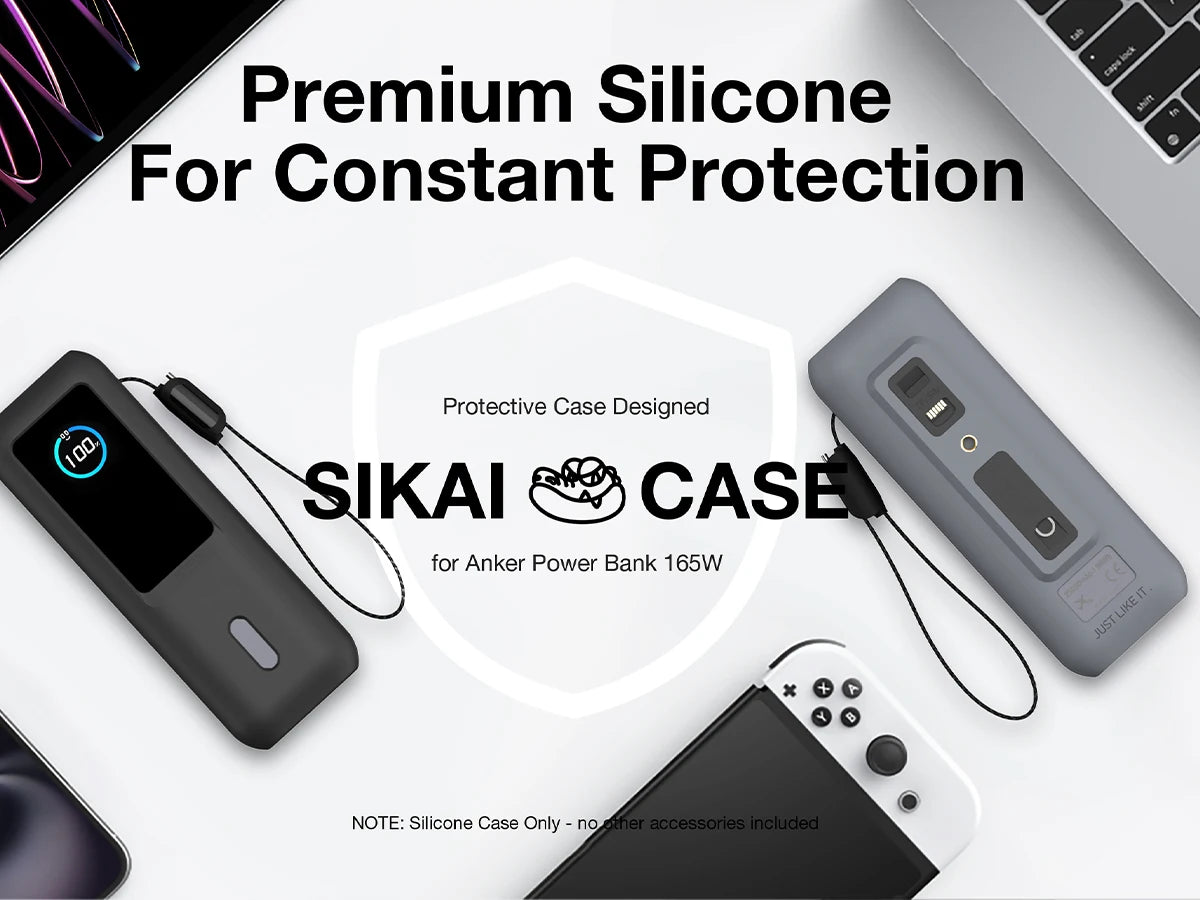Étui en silicone pour Anker Zolo, 25000mAh, 165W, batterie externe, chargeur portable, étui de protection, étui de transport de voyage, TF, sac de rangement