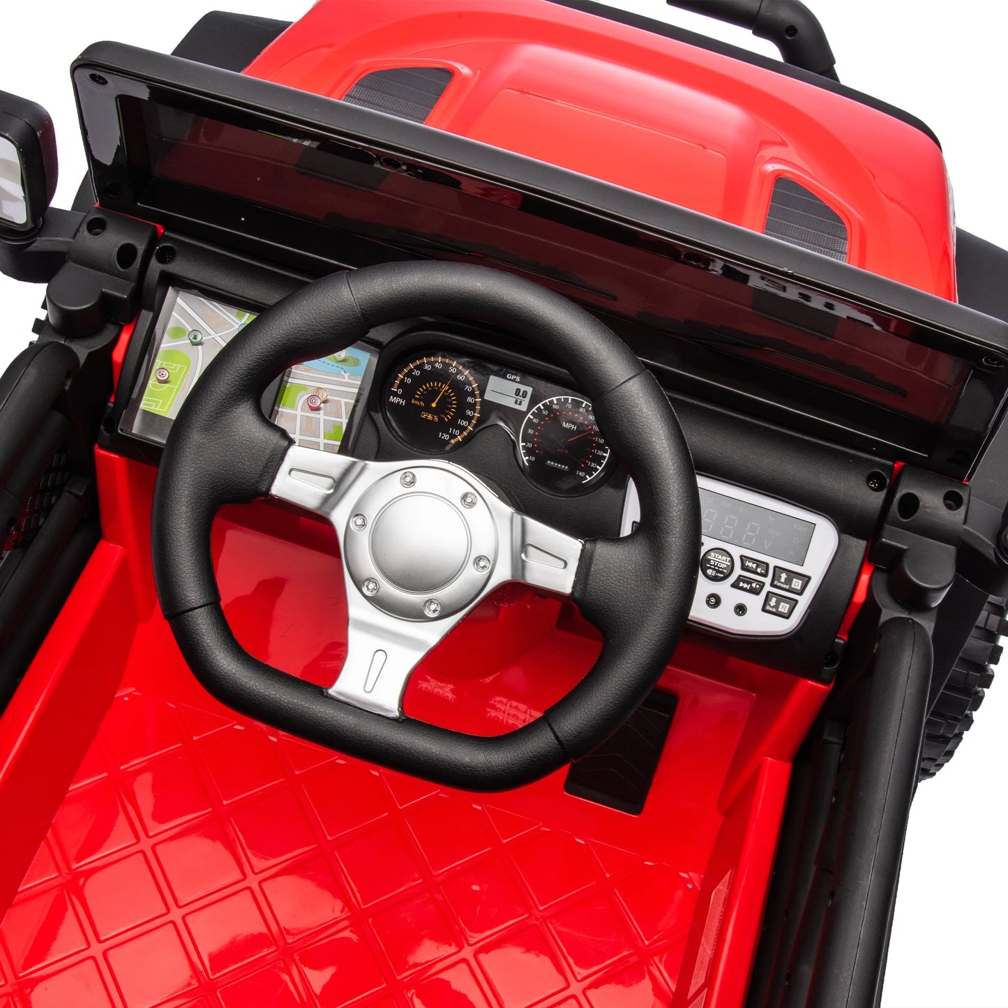 24V 400W Kids Ride-On Car, Parental Remote Control, 4-Wheel Suspension, Large Screen, Portable Handle, Seat Belt, for Ages 3 and Up