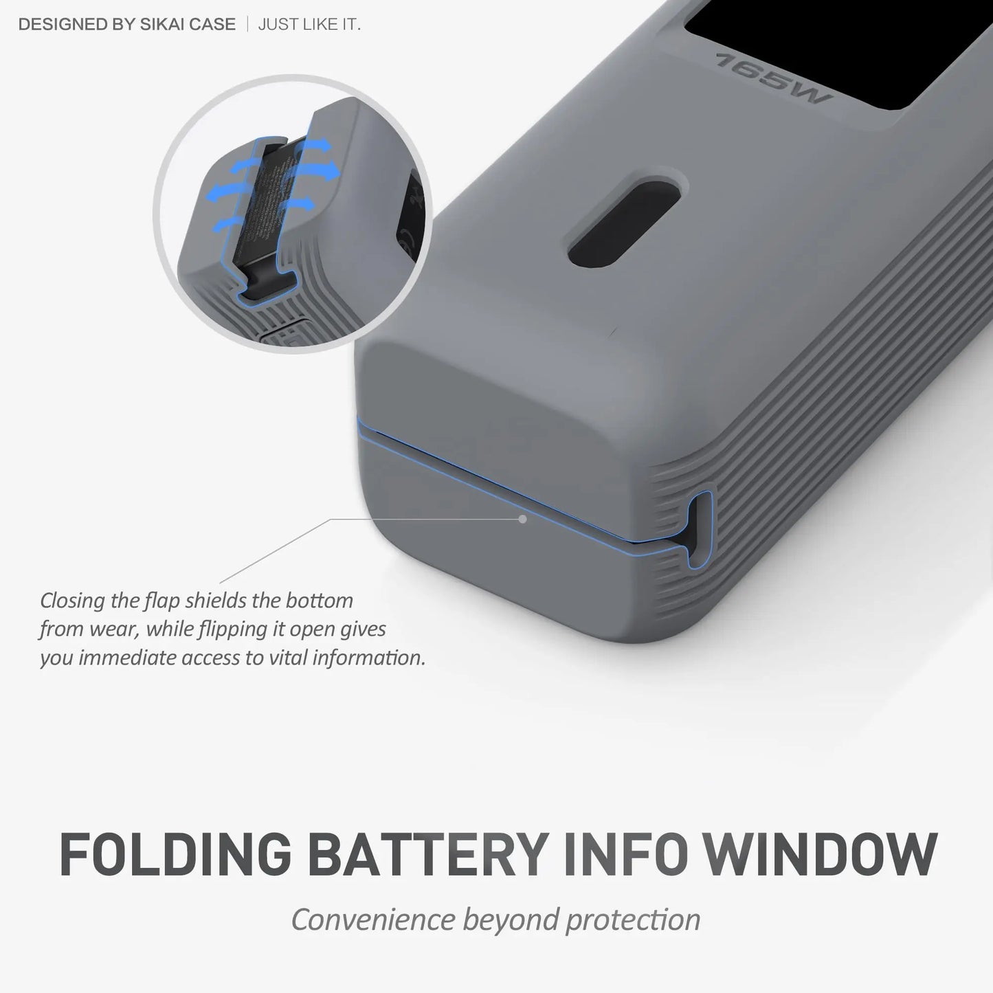 Étui de chargeur portable en silicone SIKAI pour Anker zolo 2in1165W PowerBank, housse antichoc