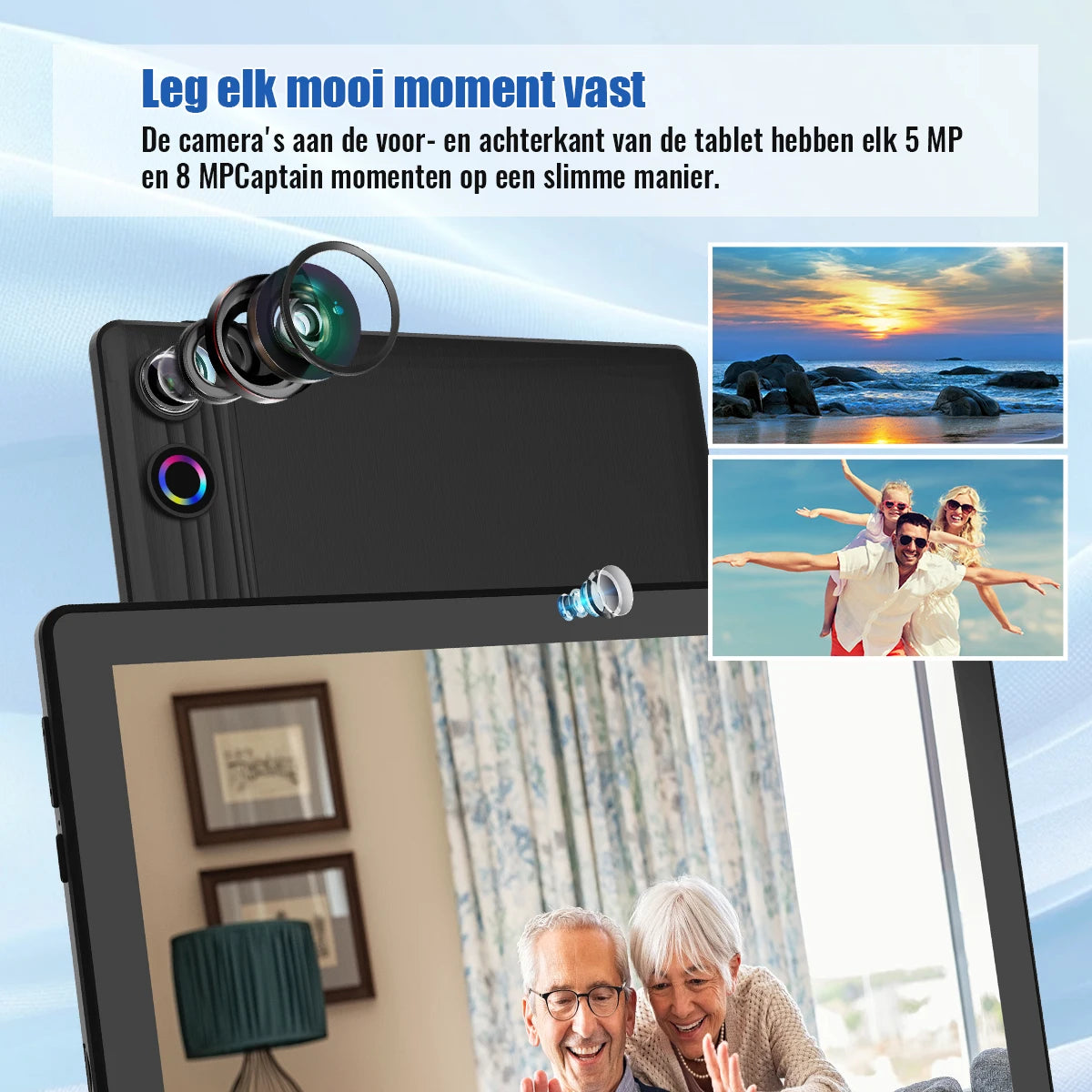 Tablette Android 15 la plus récente 2026, 10 pouces, 20 Go + 64 Go extensible à 1 To, Widevine L1, GMS, 5000 mAh, avec stylet, clavier, souris, écouteurs et étui