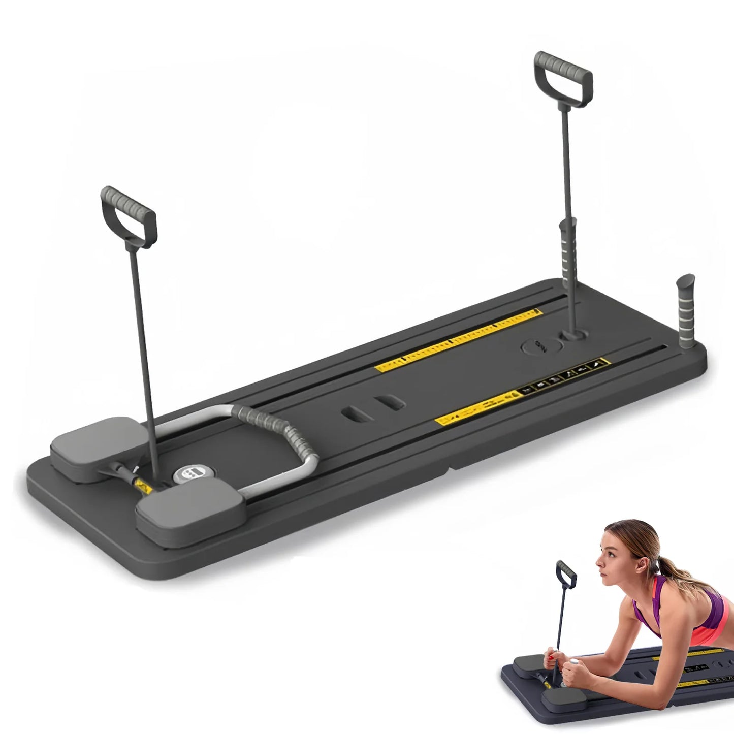 Planche de fitness multifonctionnelle, planche abdominale, plaque de pompes, planche de Pilates, planche Ab, Reformer, équipement d'entraînement de base pour le fitness