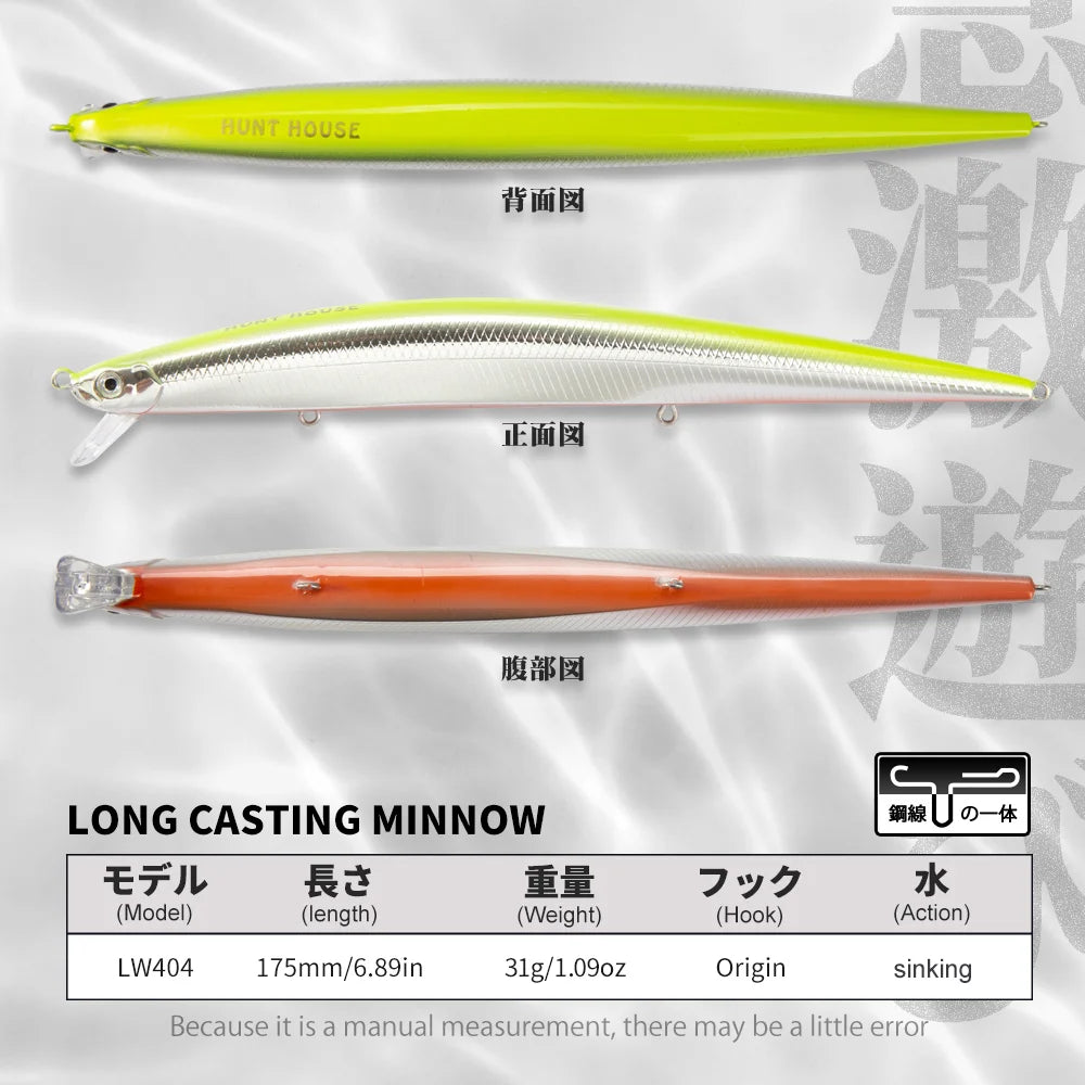Leurre de Pêche Hunthouse Tide Vairon 175mm 31g — Bar, Brochet & Jerkbait