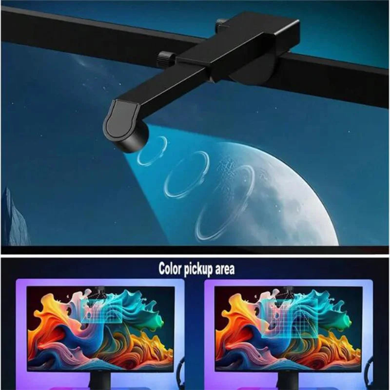 Tira de luces LED RGBIC para TV con cámara, control por aplicación, sincronización de música, luces inteligentes para sala de juegos, iluminación ambiental de 55 a 75 pulgadas