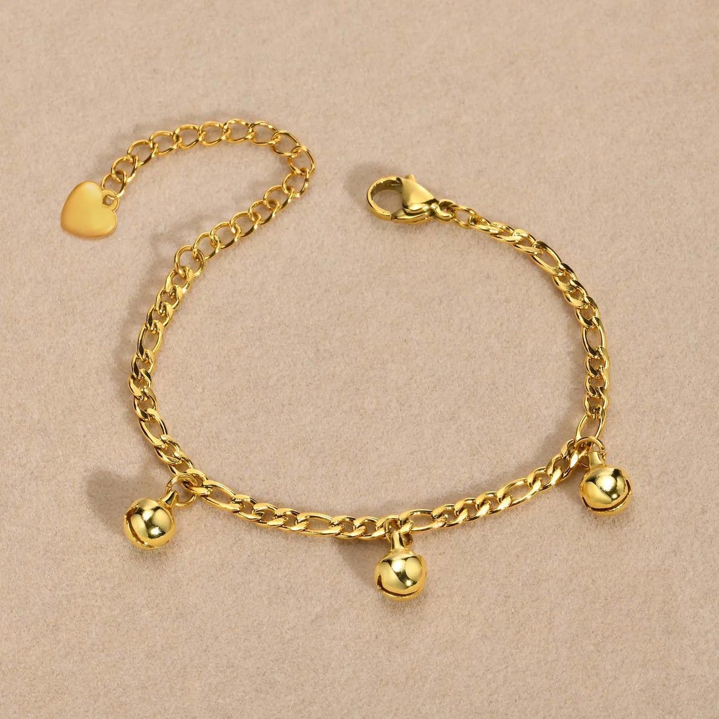 Bracelets de cheville à cloche réglables pour petit garçon et fille, chaîne de sécurité en acier inoxydable, bijoux de pied, hypoallergénique sans Nickel