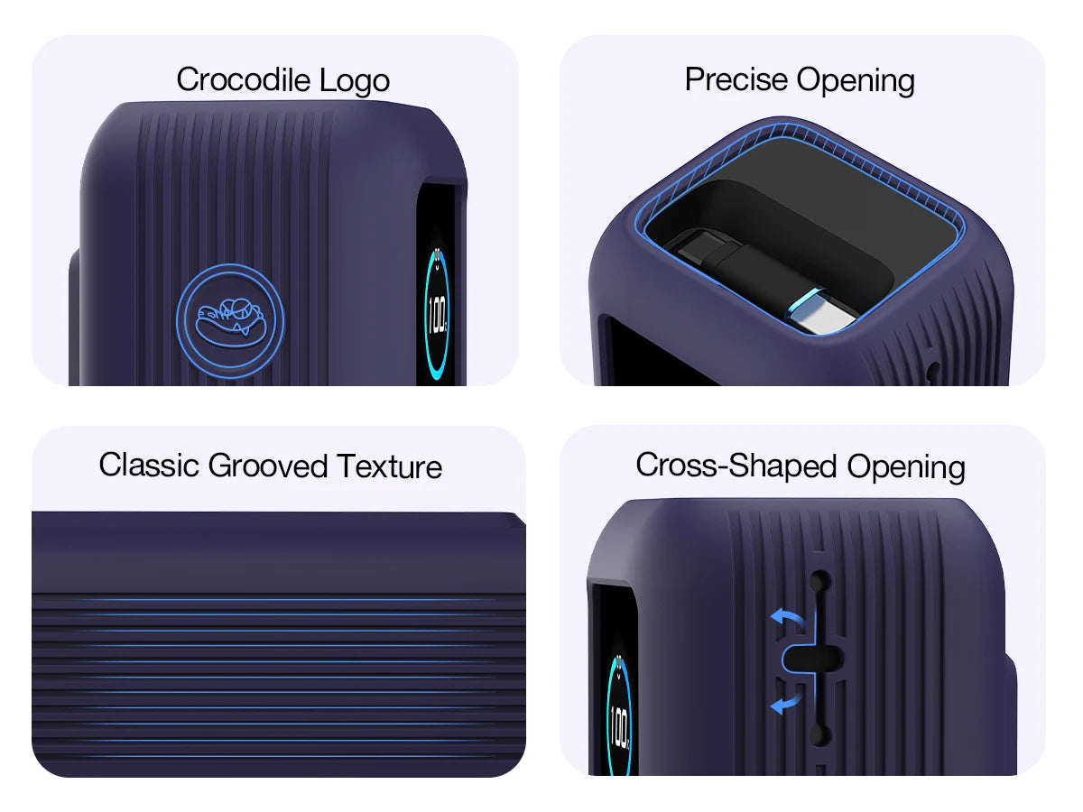 Étui de chargeur portable en silicone SIKAI pour Anker zolo 2in1165W PowerBank, housse antichoc