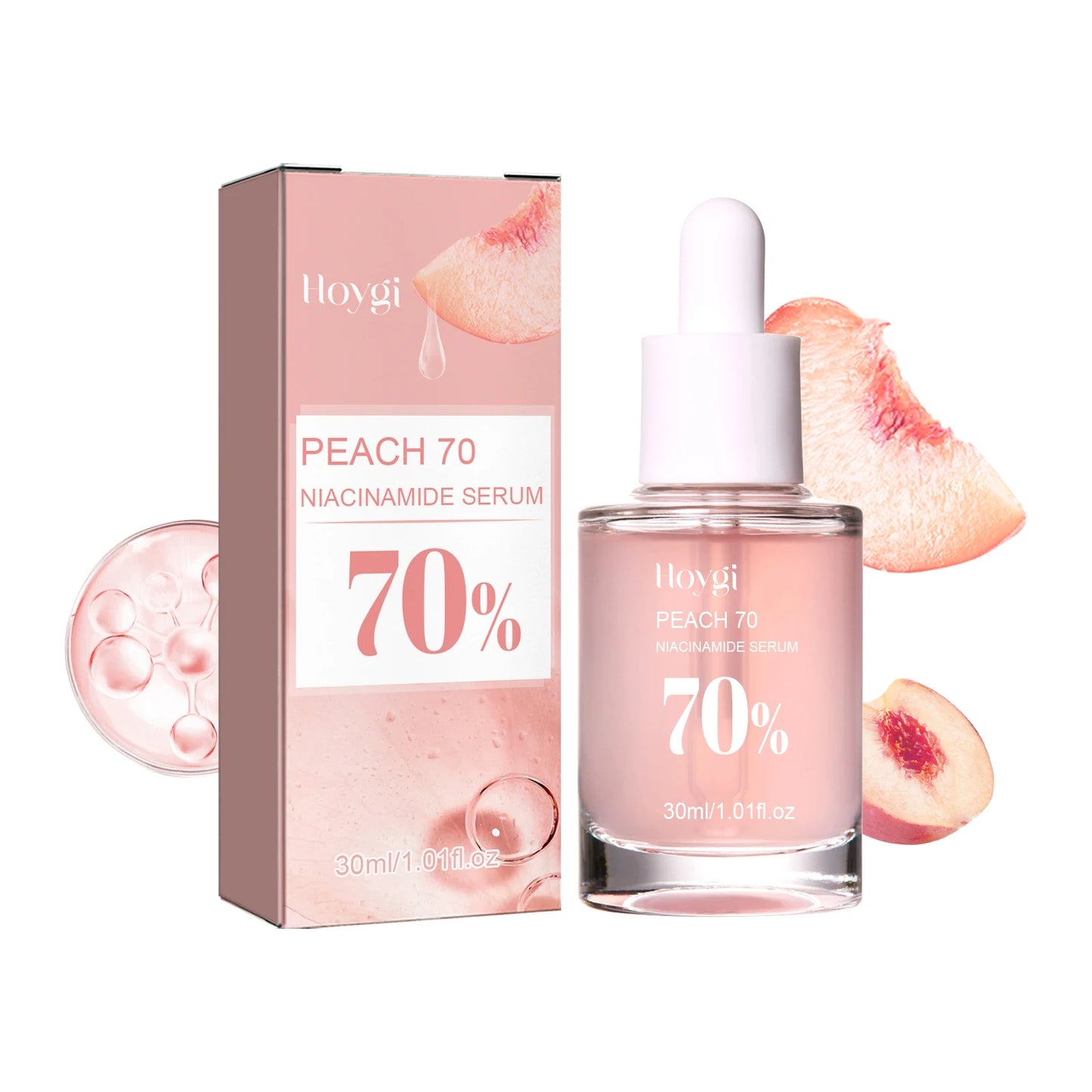 Hoygi Niacinamide firming facial serum fades fine lines shrinks pores removes dark spots smoothing glowing face serum