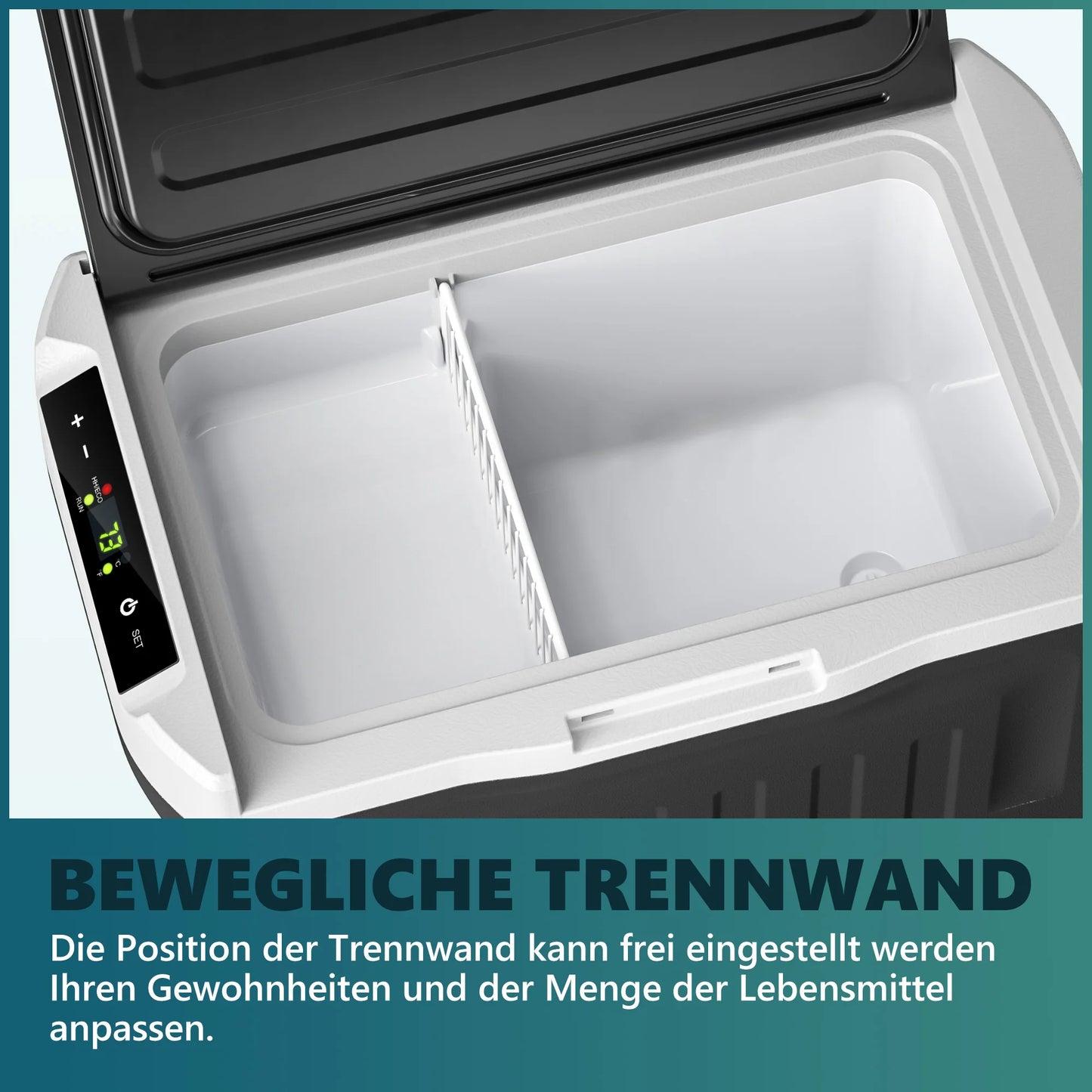 Réfrigérateur compresseur polyvalent de 21 L pour les déplacements : contrôlé par application, 12 V/240 V, plage de température -20°C ° C à 20 ° C, efficacité énergétique