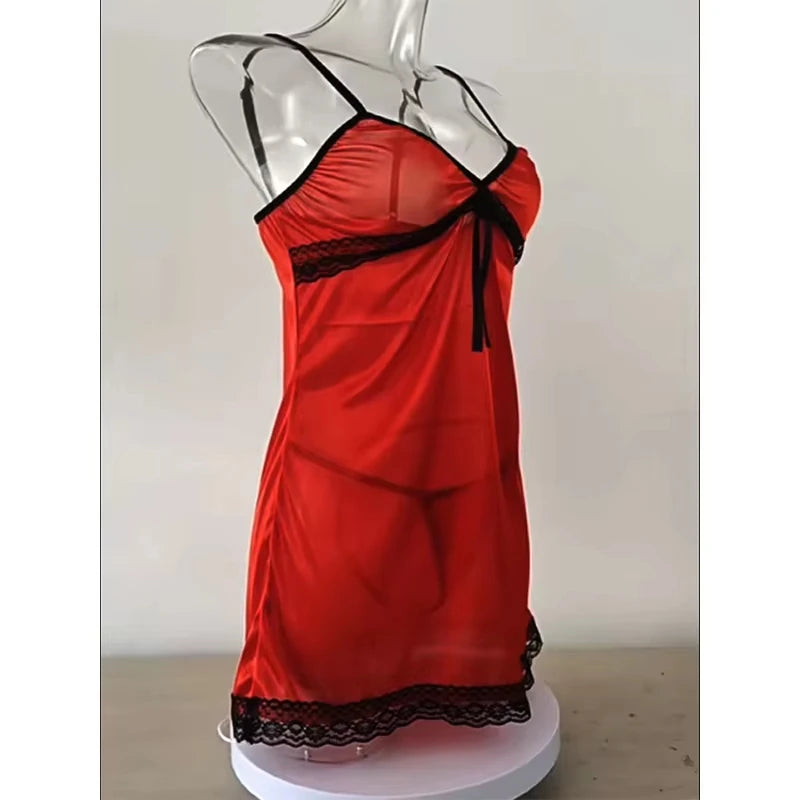 Robe de Nuit Soie Satin Femme Sans Manches — Sexy Confortable Grande Taille