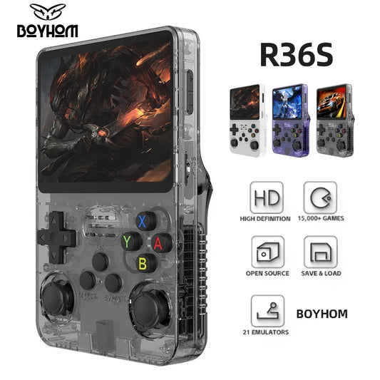 Console de jeu vidéo rétro portable — écran IPS 3,5 pouces, système Linux, 64 Go, jeux préchargés