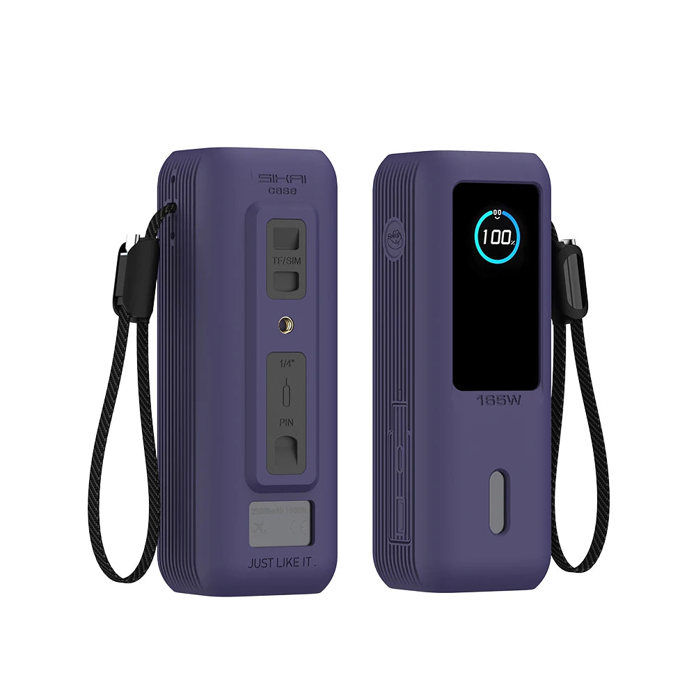 Étui en silicone pour Anker Zolo, 25000mAh, 165W, batterie externe, chargeur portable, étui de protection, étui de transport de voyage, TF, sac de rangement