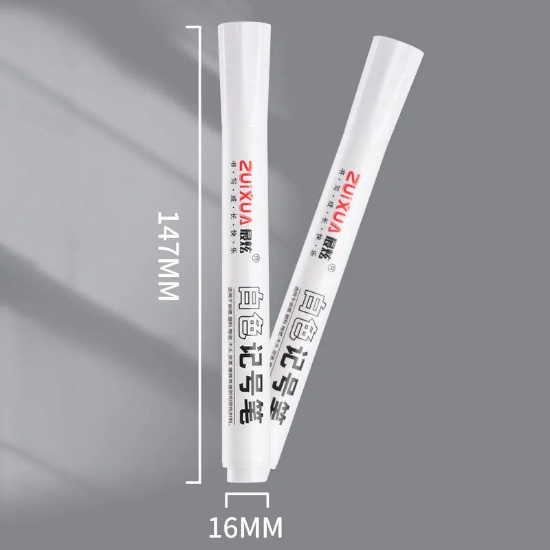 Rotuladores blancos de 2,0 mm, 1/3/5 unidades, bolígrafo de Gel blanco aceitoso resistente al agua, marcadores de graffiti, útiles escolares y de papelería