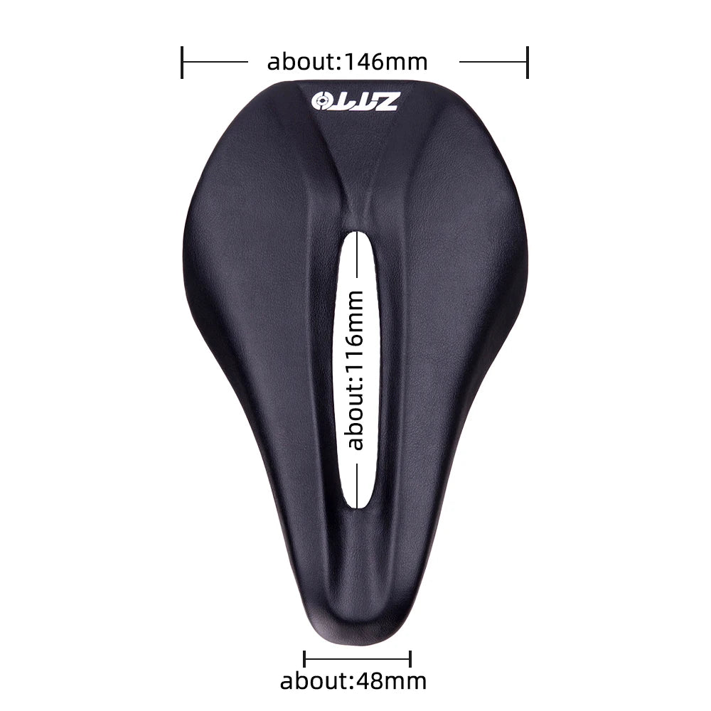 ZTTO-Selle de vélo de route et VTT ergonomique, siège amissié ultraléger, design antarctique court, large et confortable, long voyage, 146mm