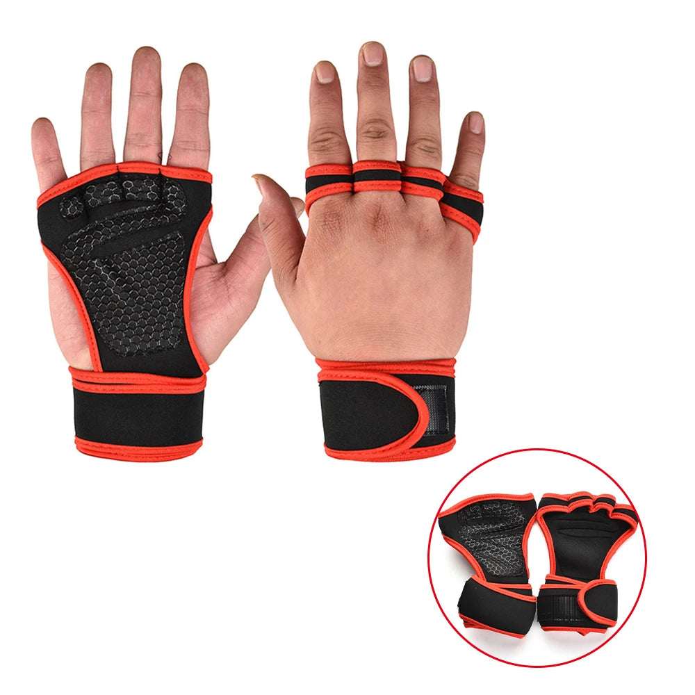 Men's and Women's Sports Training Gloves, Workout Gloves, Fitness, Bodybuilding, Weightlifting, Gymnastics, Hand, Wrist, Palm Protection