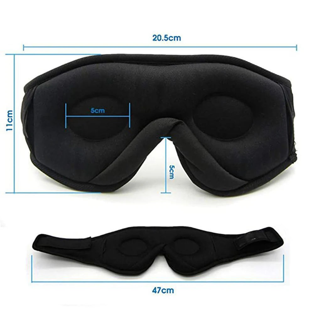 3D Bluetooth Sleep Headphones with Built-in HD Speaker, Eye Mask, Music Playback, Sleep Headset