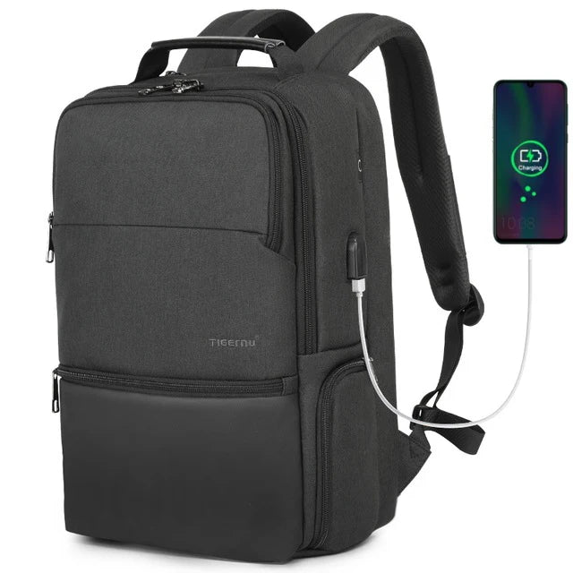 Sac à Dos Extensible 15,6-19" RFID Anti-Vol — Voyage Cartable Cabine Homme