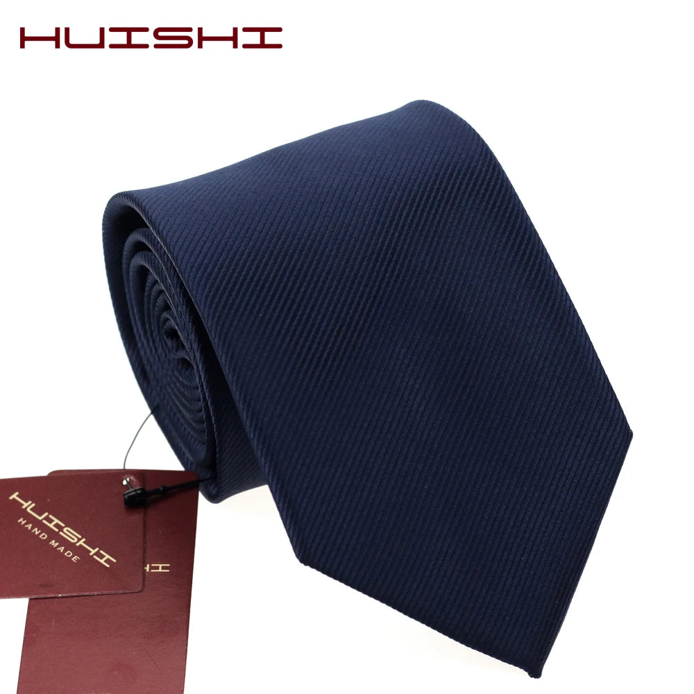 HUISHI Dark Blue Document Necktie for Men, 8 Styles, 8cm, 6cm, Waterproof, Jacquard, 03/Wear, Craings.com, Wedding Party