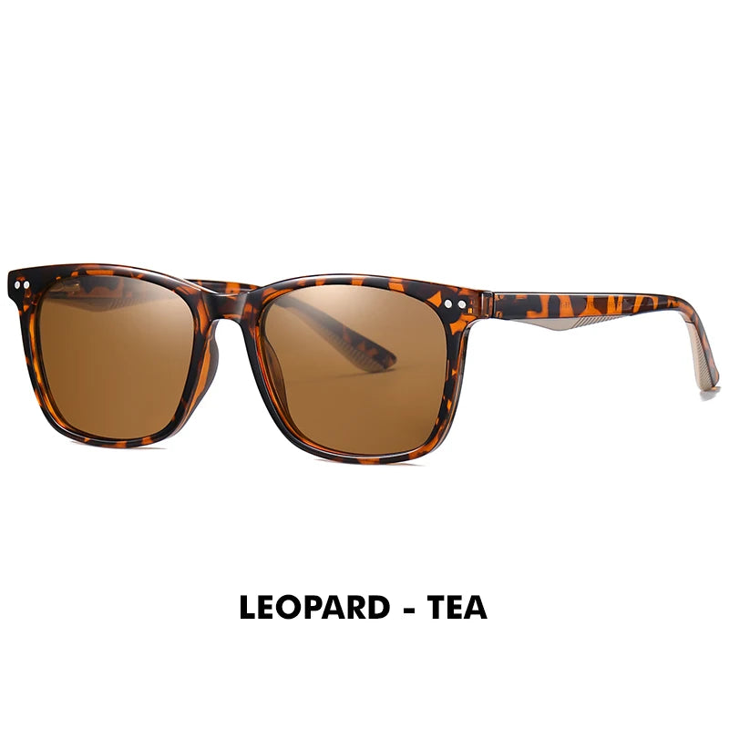New Trend Square Sunglasses Polarized Sunglasses Men Women Retro Brown Ocean Blue Lens Anti-Glare UV400 Women's Sunglasses