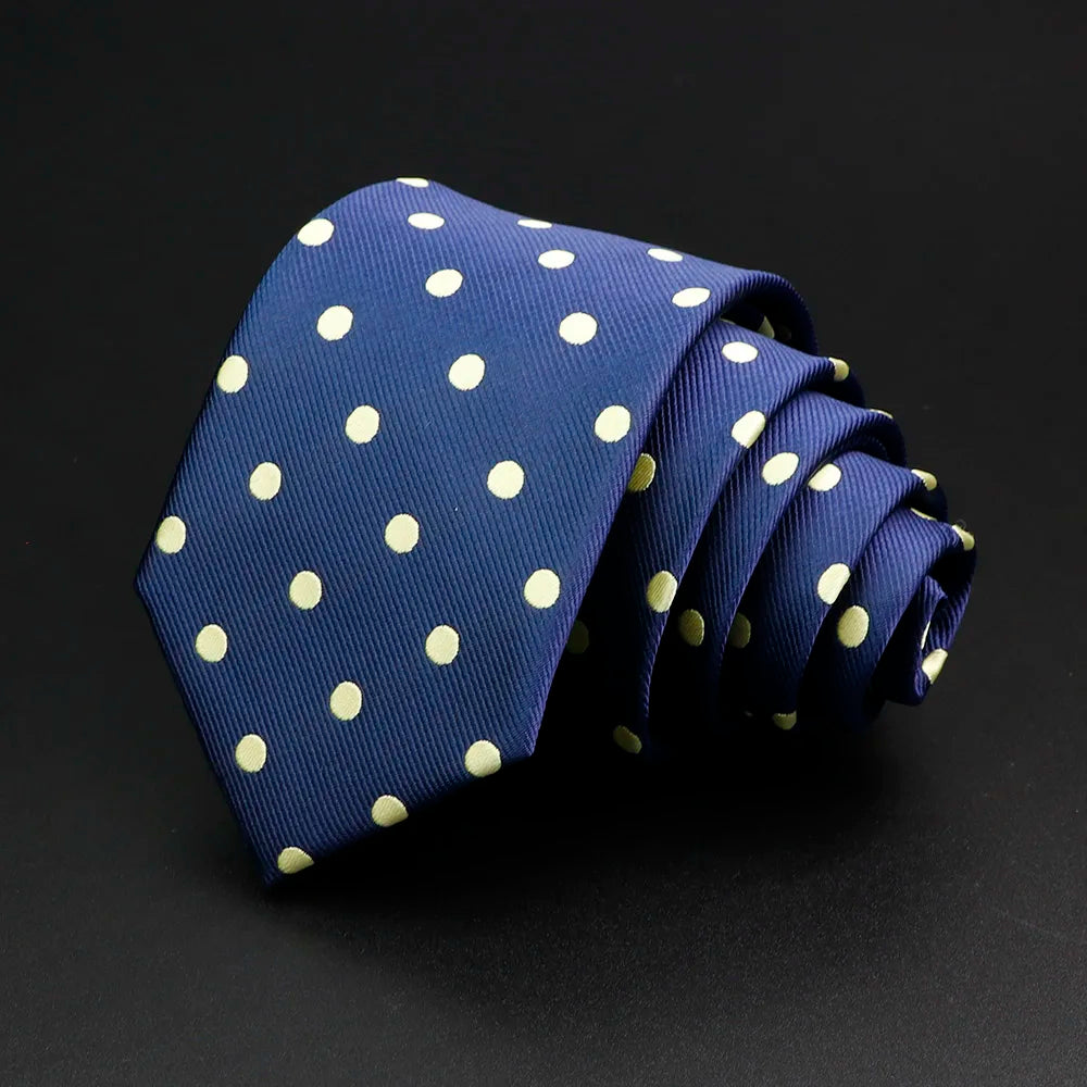 Nouvelle cravate pour hommes classique rayure 7 cm Jacquard rouge bleu vert cravate usage quotidien cravate robe de soirée de mariage accessoires cadeau pour homme