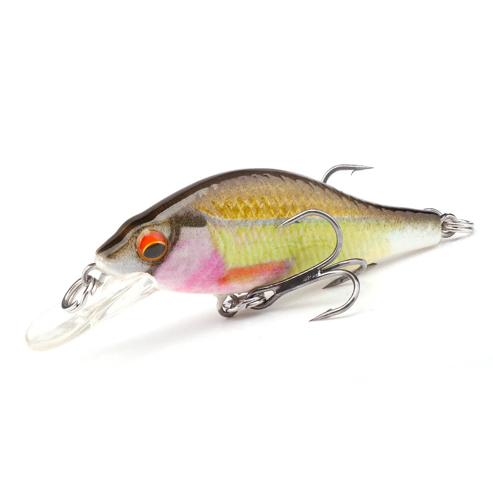 GOBASS 50/70/90mm manivelle leurre de pêche vairon noir filature leurres pour la pêche flottant Wobbler pour brochet japon appât artificiel