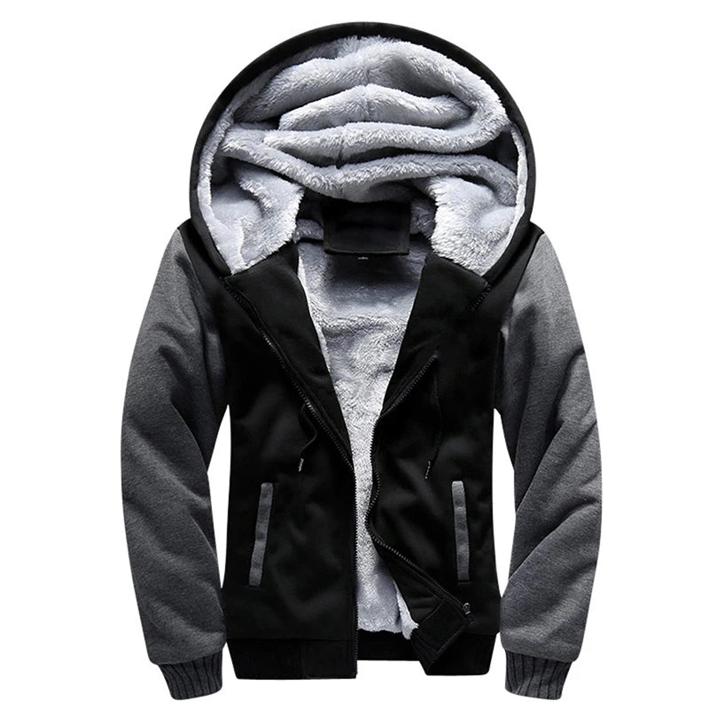 Chaqueta gruesa de camuflaje con capucha para hombre, plumífero polar de manga larga, informal, ropa de calle, invierno