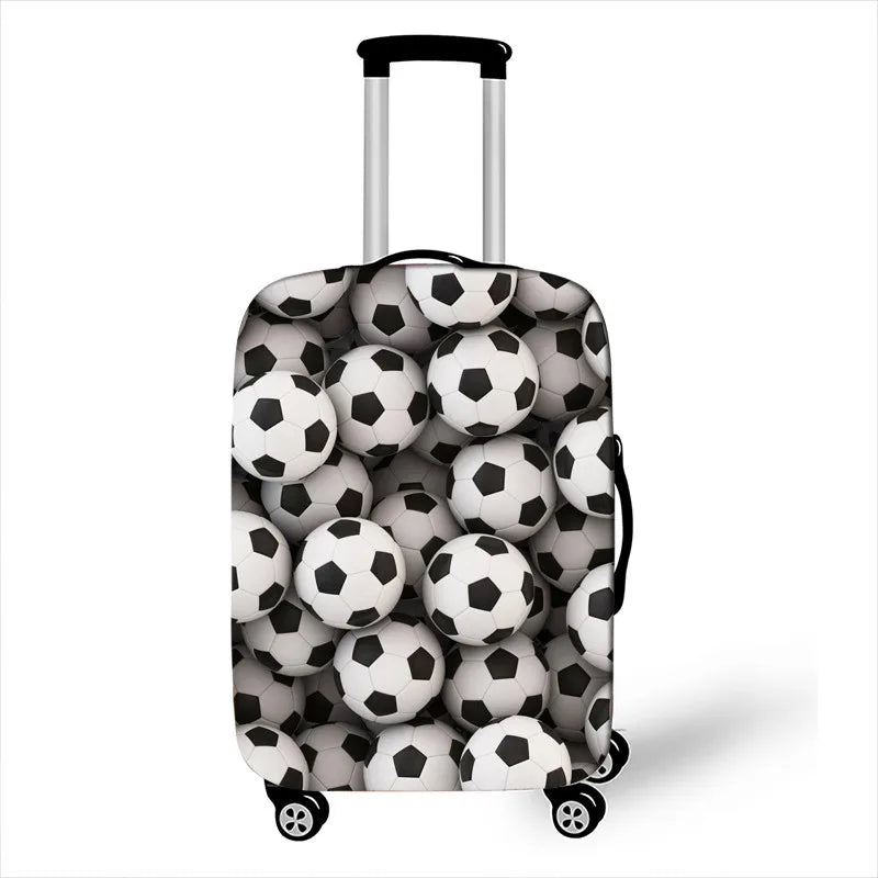 Footprint ball print luggage cover, fire trolley luggage protector for men and boys, travel accessories, elastic luggage cover