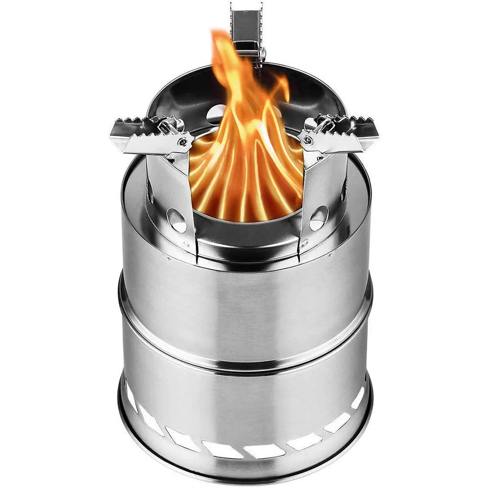 Poêle de Camping en plein air Portable, Mini poêle léger en acier inoxydable, pique-nique barbecue, outils d'aventure de voyage