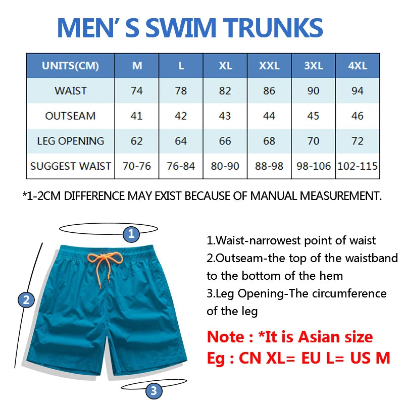ESCATCH Maillot de Bain Short Homme — Natation, Surf, Course, Sport