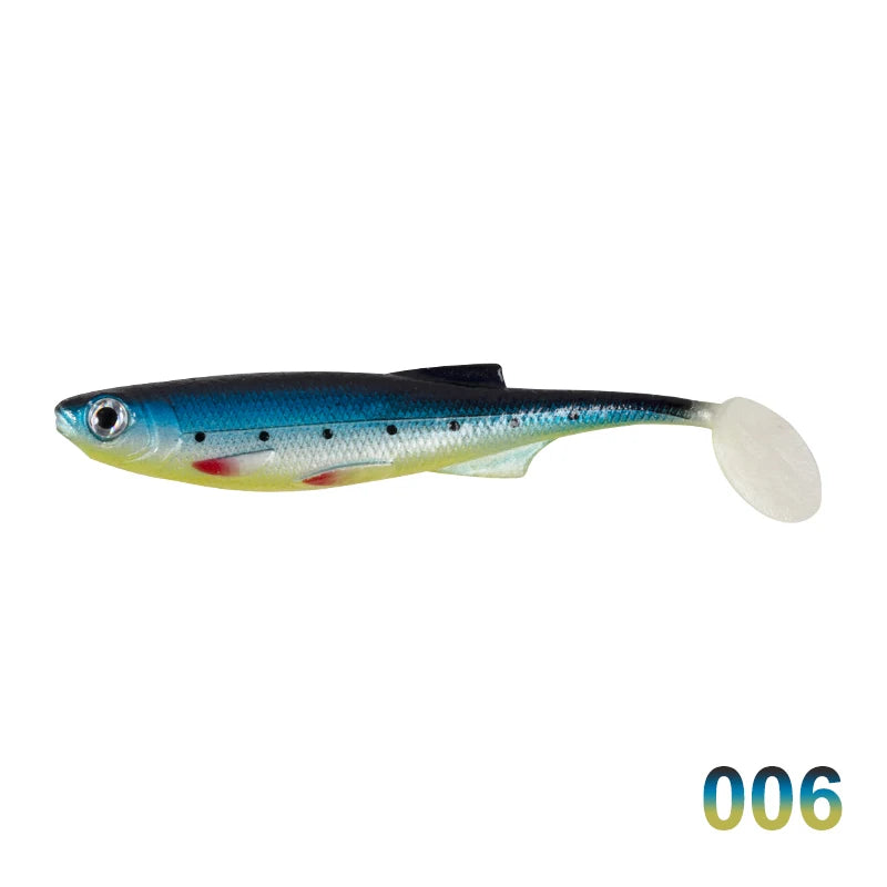 D1 – lot d'appâts souples en Silicone pour la pêche, pack de leurres pour attraper des poissons tels que les bars, les brochets et les perches, matériel pour pêcher, 75mm/100mm, 5 pièces par lot, 2020