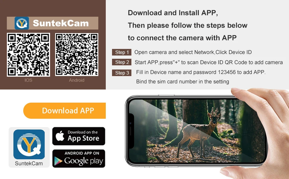 Caméra de chasse 4K 30fps avec contrôle par application, service cloud, 4G, 30MP, diffusion en direct, vision nocturne, piège photo pour la chasse sauvage HC910PRO