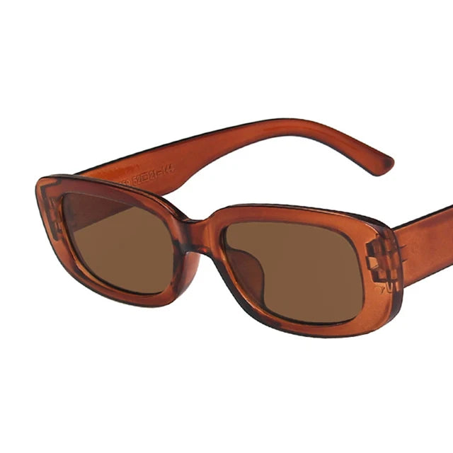 Lunettes de soleil carrées rétro vintage — petites, rectangulaires, voyage, femme