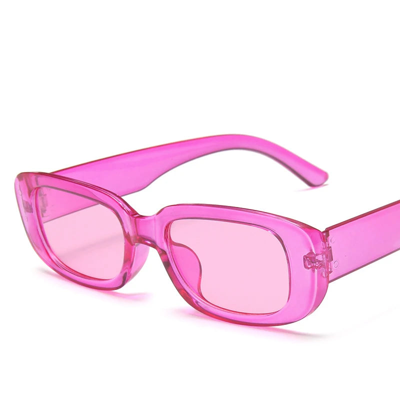 Lunettes de soleil carrées rétro vintage — petites, rectangulaires, voyage, femme