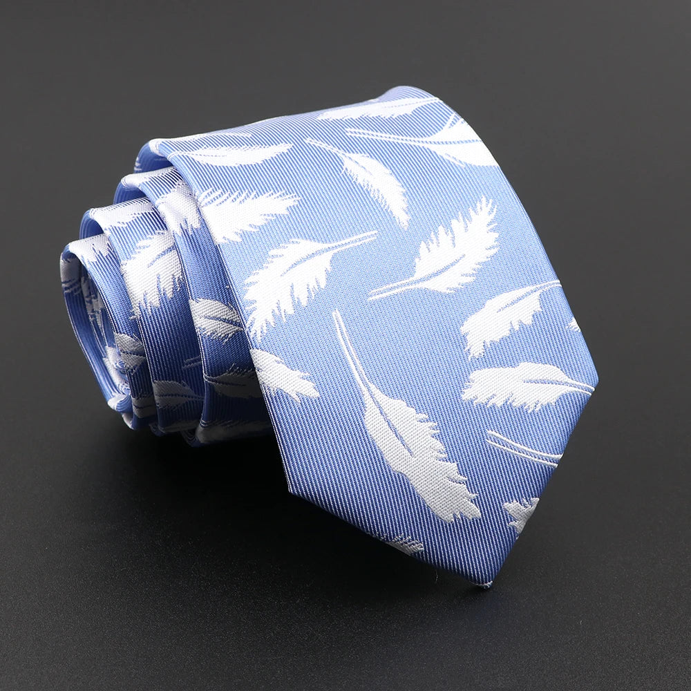 Nouveauté hommes cravate florale plume wapiti motif géométrique rouge bleu cravates loisirs affaires usage quotidien cravate cadeau de fête de mariage
