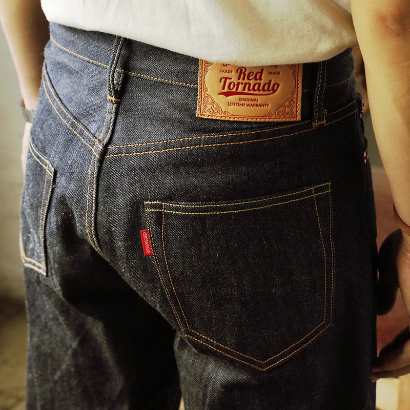 Jean pour hommes 14oz — lisière rouge, brut, selvedge, pantalon en denim de qualité