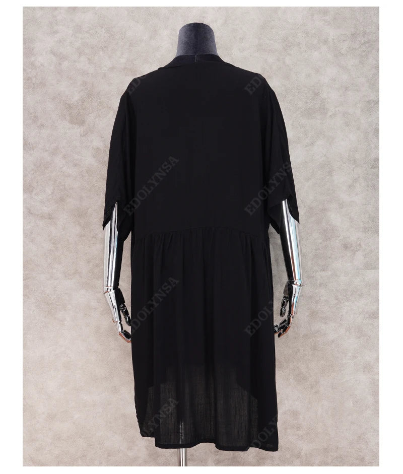 Cache maillot de bain col V pour femmes — robe de plage sexy, tunique décontractée longue, été 2023