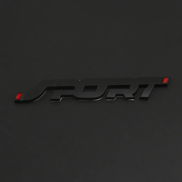 Accessoires de voiture autocollant style métal 3D Chrome noir Auto coffre de voiture course Sport mot lettre Logo emblème Badge autocollant