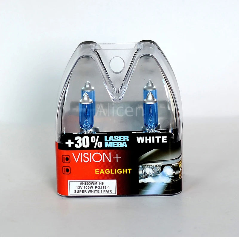 Ampoules H7 100W Super Blanches 12V — +30% Luminosité Phare Rallye Hi/Lo